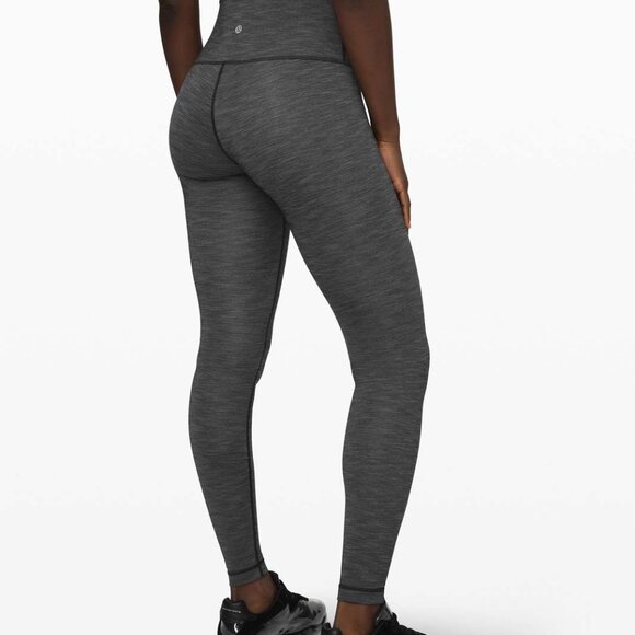 Lululemon Wunder Under High-Rise Tight in Heathered Black - Picture 1 of 8